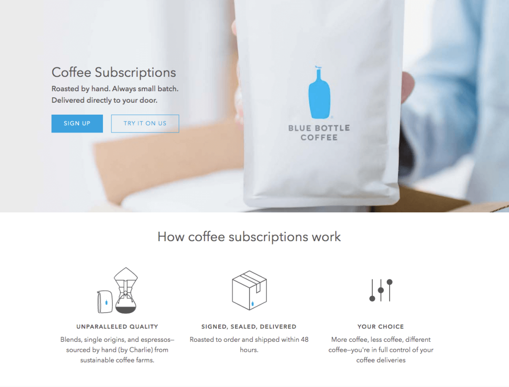 Rise of Blue Bottle Coffee: A Blockbuster Subscription E-commerce 6 blue bottle subscriptions