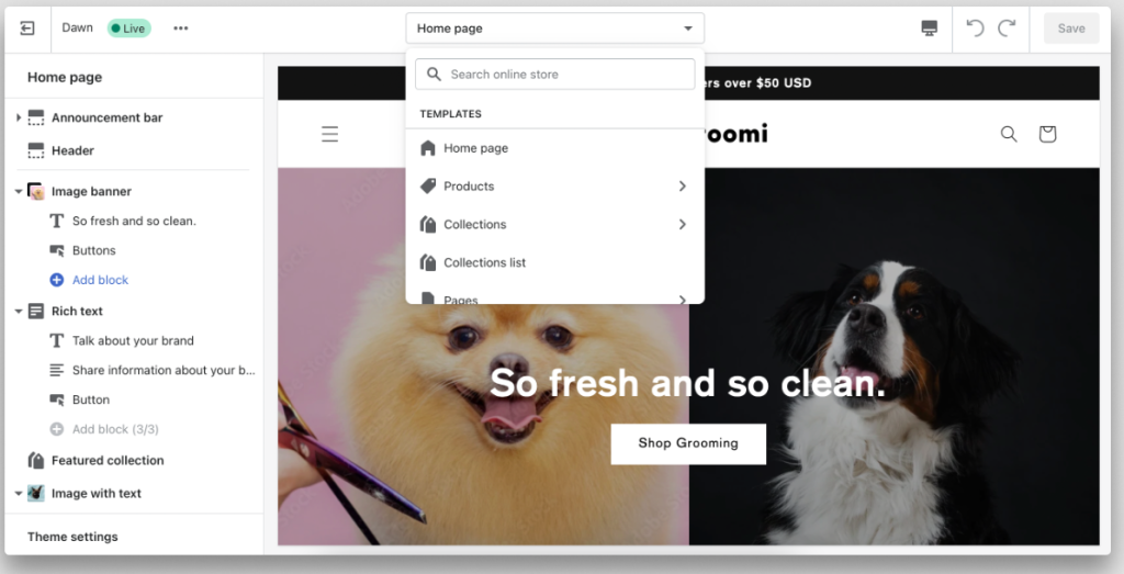 Ultimate Guide to Shopify 2.0 E-commerce 4 content sections 1